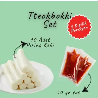 Ekstra Acı Tteokbokki Seti - Pirinç Keki ve Ekstra Acı Sos