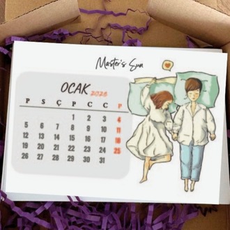 K-drama Tasarımlı Şövale Masa Takvimi 2026 : En Sevilen Diziler