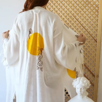 Premium El Yapımı Peştamal Kimono | Doğal Kök Boyalı - Plaj & SPA Kullanımına Uygun