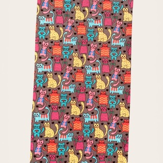 Renkli Kedi Desenli Çok Amaçlı Bandana Buff Boyunluk