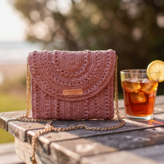 Handmade Crochet Clutch & Omuz Çantası Zincir Askılı