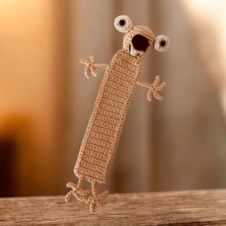 Sid Amigurumi Ayraç – El Yapımı Örgü Bookmark