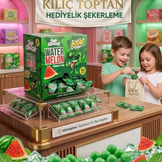 Karpuz Aromalı Ekşili Sakız 50 Adet