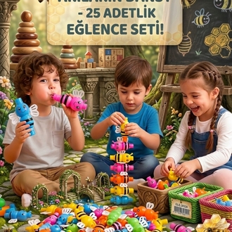 Arı Figürlü Düdük 25 Adet