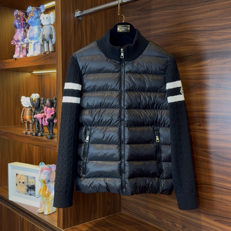 Moncler Kaz Tüyü Çelik Örme Ceket Siyah