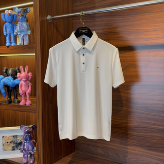 Zegna Özel Kumaş Polo Yaka Beyaz Tshirt ( 18040 )