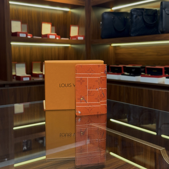 Louis Vuitton Tennis Turuncu Deri Kapaklı Kartlık