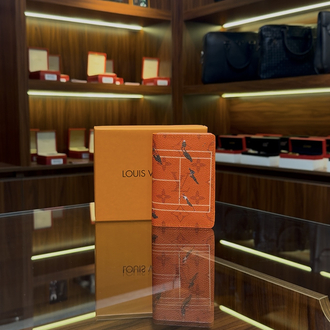 Louis Vuitton Tennis Turuncu Deri Kapaklı Kartlık