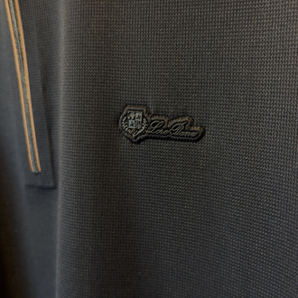 Loro Piana Özel Kumaş Polo Yaka Siyah Tshirt