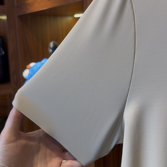 Zegna Özel Kumaş Polo Yaka Vizon Tshirt