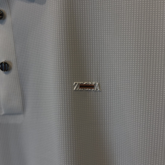 Zegna Özel Kumaş Polo Yaka Beyaz Tshirt ( 18040 )