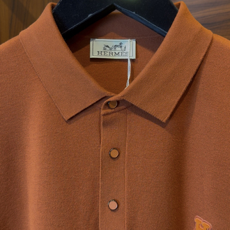 Hermes Özel Kumaş Polo Yaka Kremit Tshirt