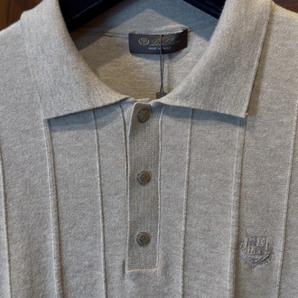 Loro Piana Özel Kumaş Polo Yaka Triko Tshirt