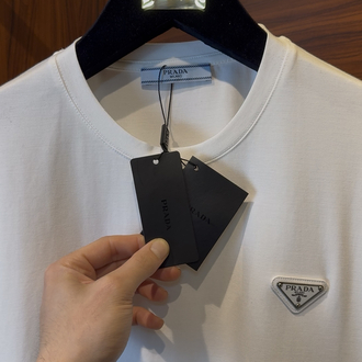 Prada Özel Kumaş Beyaz Tshirt