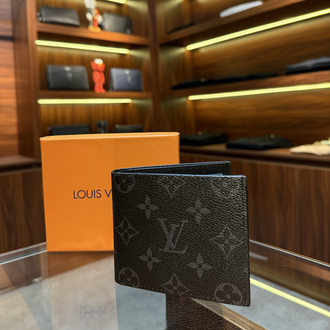Louis Vuitton Gri Baskılı Cüzdan
