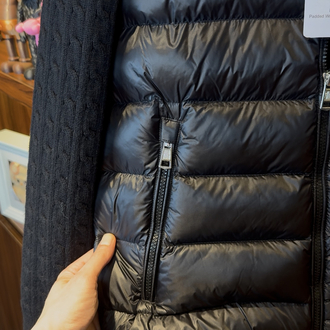 Moncler Kaz Tüyü Çelik Örme Ceket Siyah