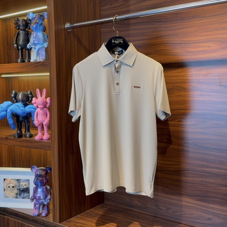 Zegna Özel Kumaş Polo Yaka Vizon Tshirt
