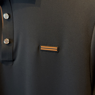 Zegna Özel Kumaş Polo Yaka Siyah Tshirt