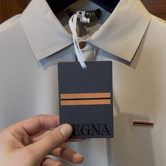 Zegna Özel Kumaş Polo Yaka Vizon Tshirt