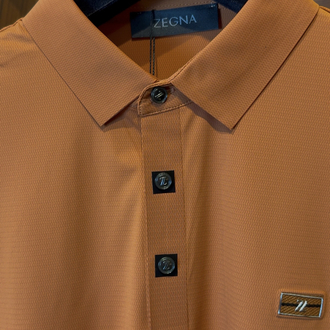 Zegna Özel Kumaş Polo Yaka Kremit Tshirt