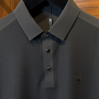 Prada Özel Kumaş Polo Yaka Siyah Tshirt