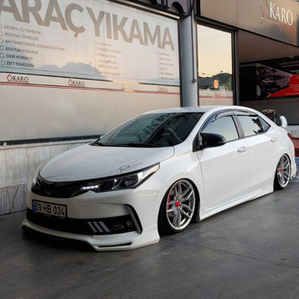 Corolla 2013 2018 Body Kit 3 lü Set Kar Beyaz