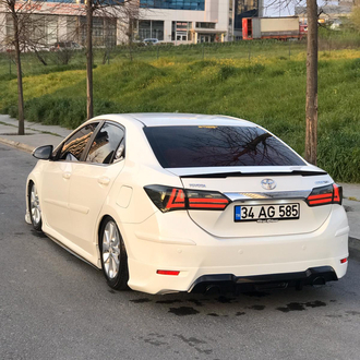 Corolla 2013 2018 Body Kit 3 lü Set Kar Beyaz