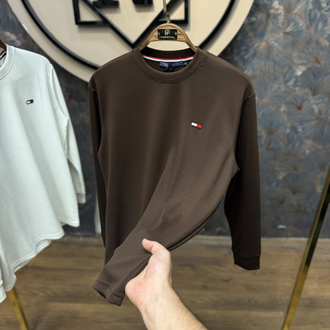 PREMIUM TOMMY KIRIŞMAZ KUMAŞ SWEAT(KAHVE)