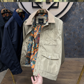 PREMIUM ETRO ASTAR DETAYLI KADİFE YAKA MEVSİMLİK MONT(BEJ)