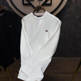 PREMIUM TOMMY KIRIŞMAZ KUMAŞ SWEAT(BEYAZ)