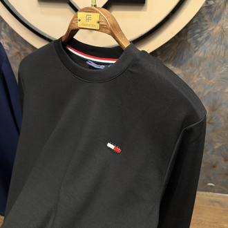 PREMIUM TOMMY KIRIŞMAZ KUMAŞ SWEAT(SİYAH)