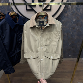 PREMIUM ETRO ASTAR DETAYLI KADİFE YAKA MEVSİMLİK MONT(BEJ)