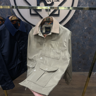 PREMIUM ETRO ASTAR DETAYLI KADİFE YAKA MEVSİMLİK MONT(BEJ)
