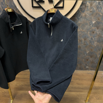 PREMIUM PELUŞ YARIM FERMUARLI SWEAT(LACİVERT)