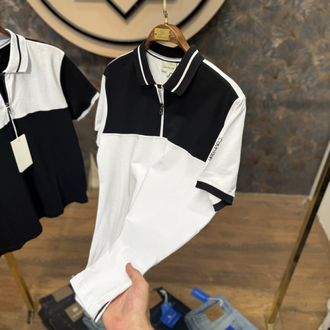 PREMIUM CALVIN YARIM FERMUARLI POLO YAKA T-SHIRT(BEYAZ)