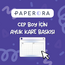 PAPERORA Cep Ajandası için Aylık Kare Baskısı (28 Adet)
