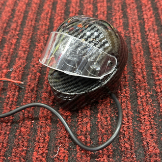Kask tipi motor için lamba karbon