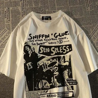 Grunge Karikatür Baskılı (unisex) T-shirt