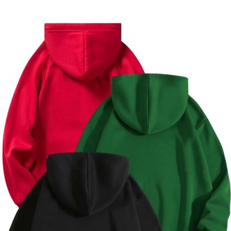3'lu Paket Baskılı Oversize Unisex Sweatshirt