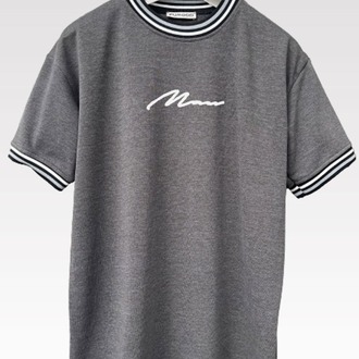 Unisex Yeni Sezon Oversize Kalıp El Yazı Man Yaka Detaylı Yazlık T-shirt