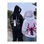 Spiderman Sırt Baskılı Şapkası Örümcek Göz Detaylı Kapuşonlu Sweatshirt Hoodie