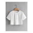 Kadın Beyaz Crop Tshirt