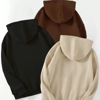 3'lu Paket Baskılı Oversize Unisex Sweatshirt