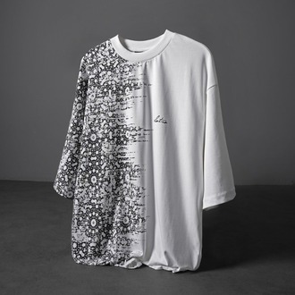 Erkek Beyaz Side Effect Oversize Tshirt