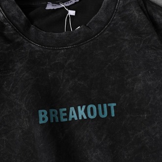 Erkek Antrasit Snake Baskı Özel Yıkamalı Kumaş  Oversize Tshirt