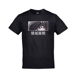 Jujutsu Kaisen Gojo Satoru Ön Arka Baskılı Unisex Siyah Tshirt