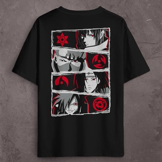 Naruto Kakashi Anime Manga Sırt Ön Baskılı Oversize Tişört Unisex T-Shirt