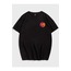 Erkek Siyah Oversize Mars Baskılı T-shirt