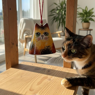 Seramik Kedi Çan