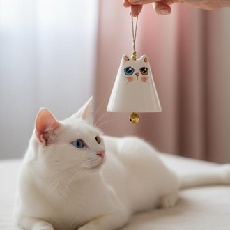 Seramik (Sütlaç) Kedi Çan